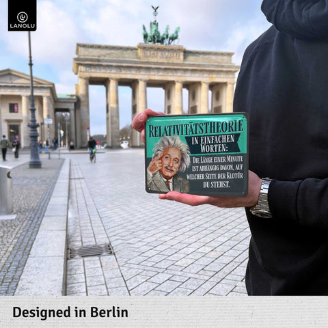 Blechschild Einstein Relativitätstheorie