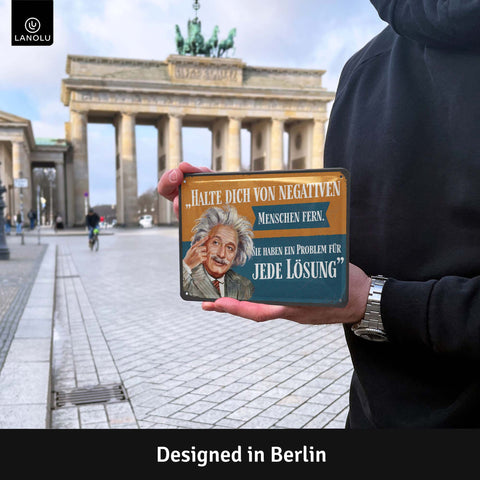 Blechschild Einstein negative Menschen