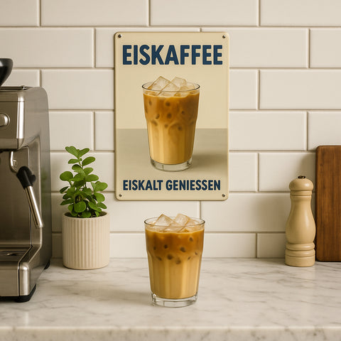 Eiskaffee Blechschild 
