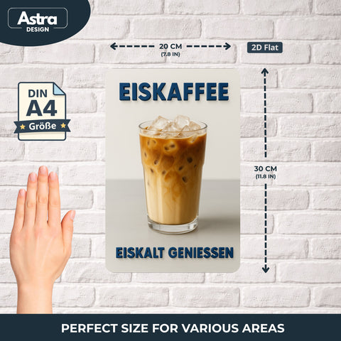 Eiskaffee Blechschild - 20x30cm