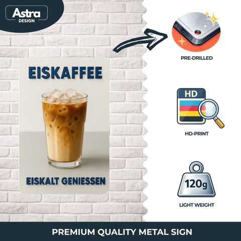 Eiskaffee Blechschild - 20x30cm