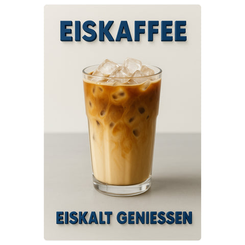 Eiskaffee Blechschild 