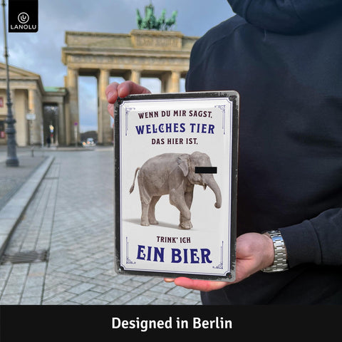 Blechschild Elefant Bier