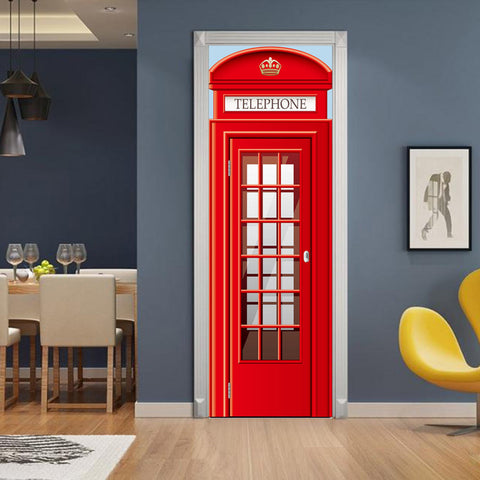 Englische Telefonzelle Tür Tapete