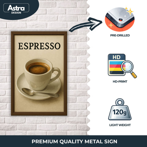 Espresso Blechschild - 20x30cm
