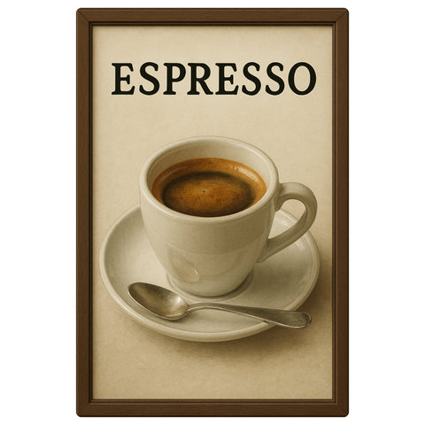 Espresso Blechschild