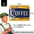 Blechschild  Coffee served here
