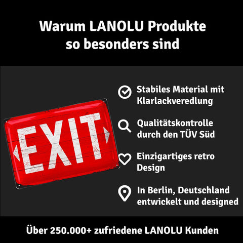 Blechschild Exit rot
