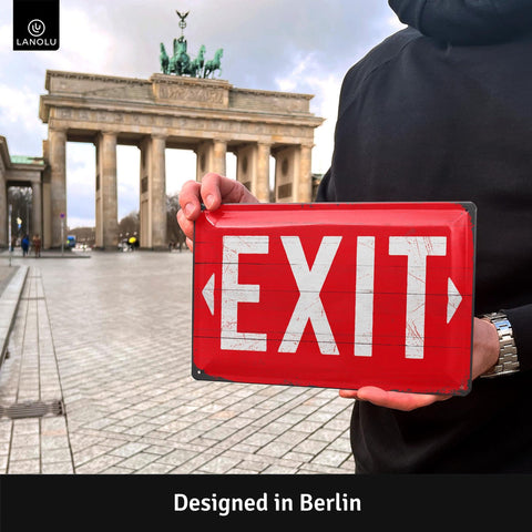 Blechschild Exit rot