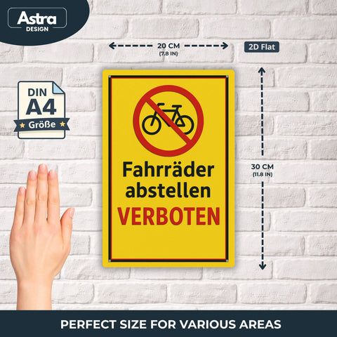 Blechschild 20x30cm – Fahrräder abstellen verboten