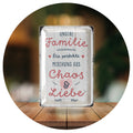 Blechschild Unsere Familie