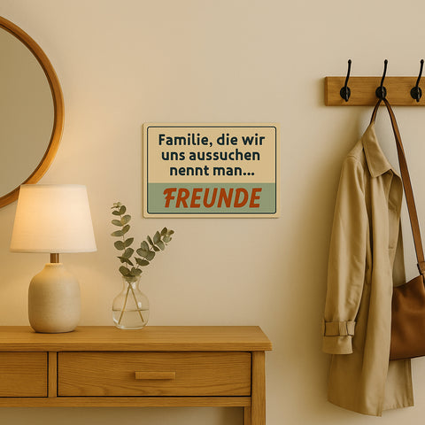 Familie und Freunde Blechschild
