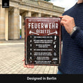 Blechschild Feuerwehr Gesetze