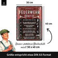 Blechschild Feuerwehr Gesetze