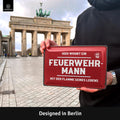 Blechschild Hier wohnt ein Feuerwehrmann