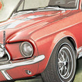 Ford Mustang - GT 1967 Red Blechschild