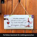 Blechschild Wein im Leben