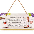 Blechschild Wein im Leben