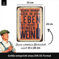 Blechschild Freunde bringen Wein
