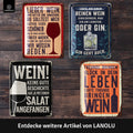 Blechschild Freunde bringen Wein