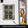 Blechschild Freunde sind Familie