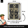 Blechschild Freunde sind Familie