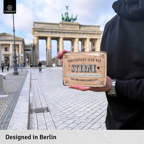 Blechschild Freundinnen sind wie Sterne
