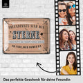 Blechschild Freundinnen sind wie Sterne