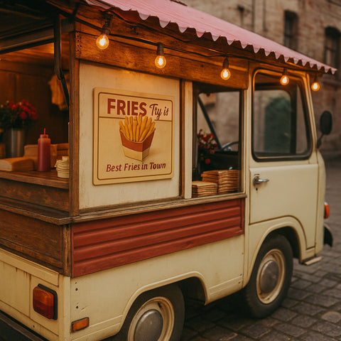 Best Fries in Town Blechschild Gelb - 20x30cm