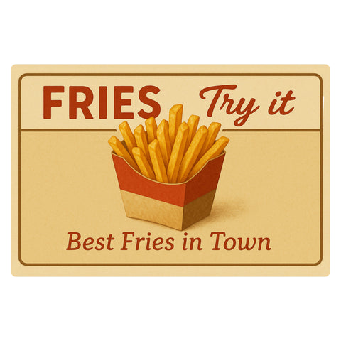Best Fries in Town Blechschild