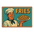 Blechschild Fries Retro Küche