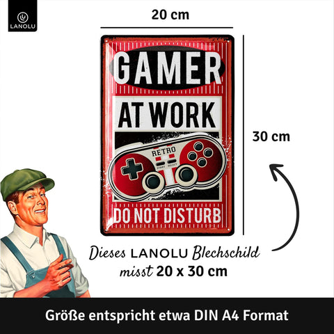 Blechschild Retro Gamer