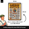 Blechschild Garage Rules
