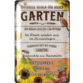 Garten Blechschilder Set Bundle