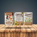 Garten Blechschilder Set Bundle 