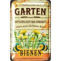 Blechschild Garten Bienen