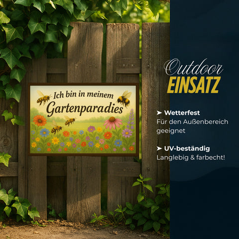 Gartenparadies Blechschild