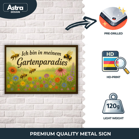 Gartenparadies Blechschild - 20x30cm