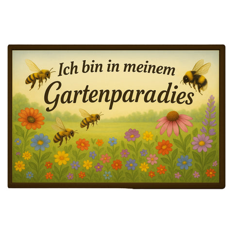 Gartenparadies Blechschild