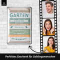 Blechschild Regeln für Garten