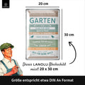 Blechschild Regeln für Garten
