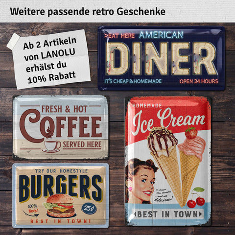 Blechschild Gasoline & Garage