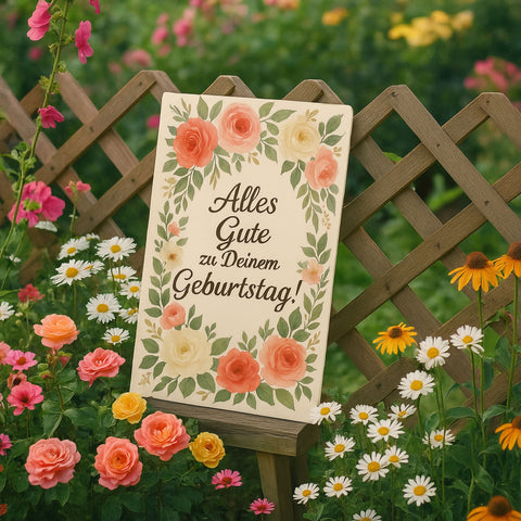 Geburtstags Gratulation Blechschild - 20x30cm