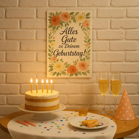 Geburtstags Gratulation Blechschild - 20x30cm