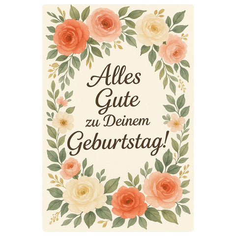 Alles Gute zu Deinem Geburtstag Blechschild