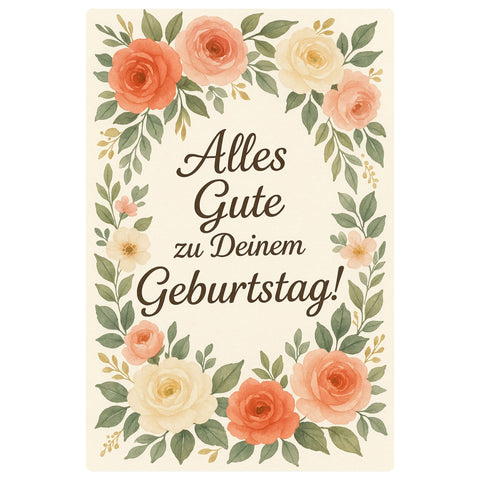 Geburtstags Gratulation Blechschild - 20x30cm