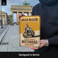 Blechschild Geld macht nicht glücklich - Motorrad