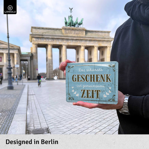 Blechschild Geschenk Zeit