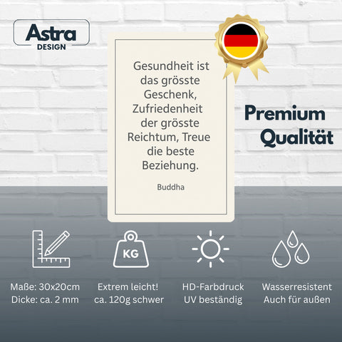 Gesundheit ist das größte Geschenk Blechschild
