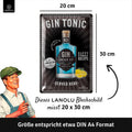 Blechschild Gin Tonic Flasche